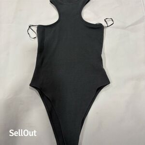 ZARA Women's Black Ribbed Sleeveless Bodysuit Size M Casual Tank